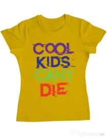 Tricou ADLER dama Cool kids Galben