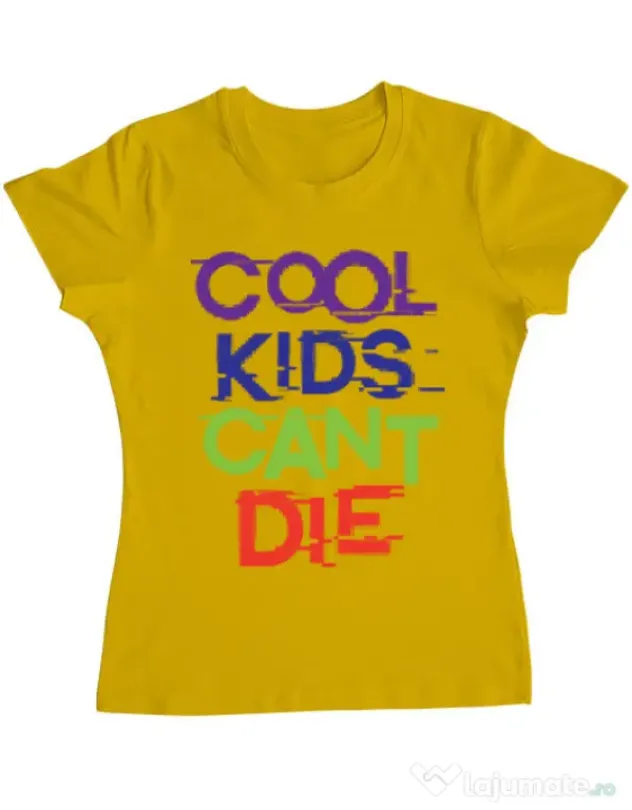 Tricou ADLER dama Cool kids Galben