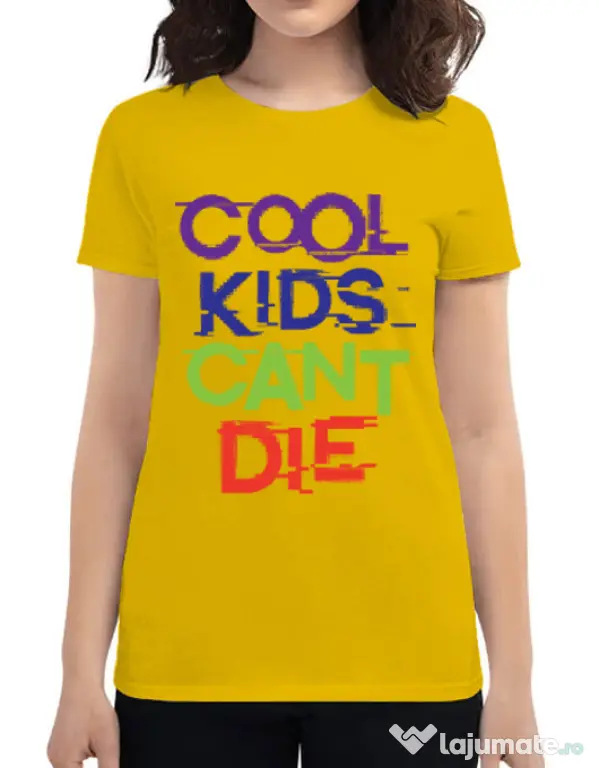 Tricou ADLER dama Cool kids Galben