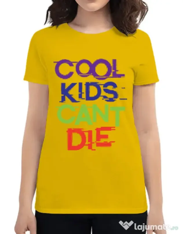 Tricou ADLER dama Cool kids Galben