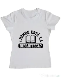 Tricou ADLER dama Donde esta la biblioteca Alb