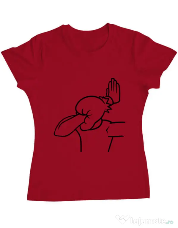 Tricou ADLER dama Extreme facepalm Rosu