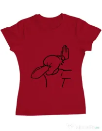 Tricou ADLER dama Extreme facepalm Rosu