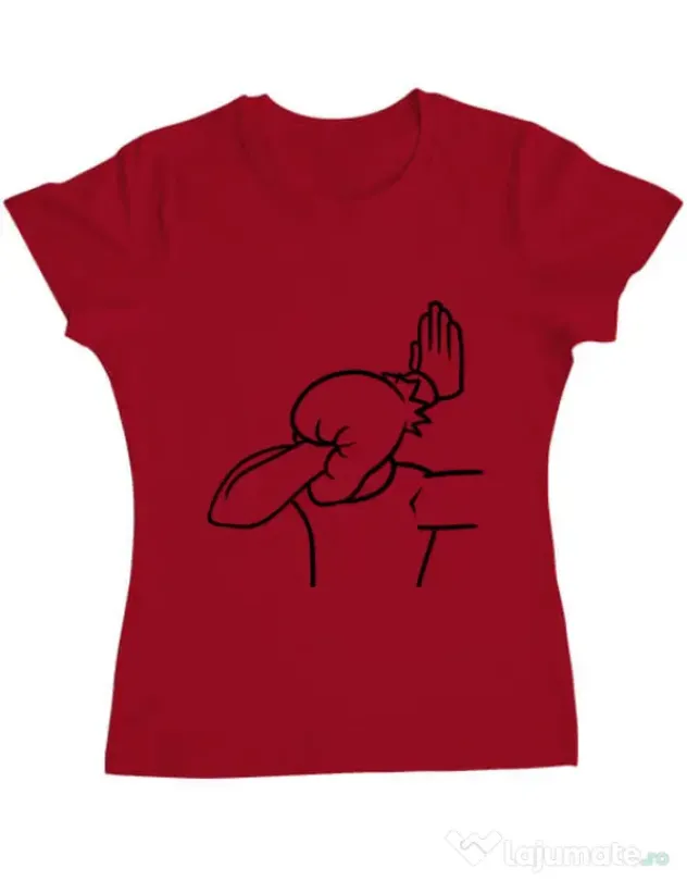 Tricou ADLER dama Extreme facepalm Rosu