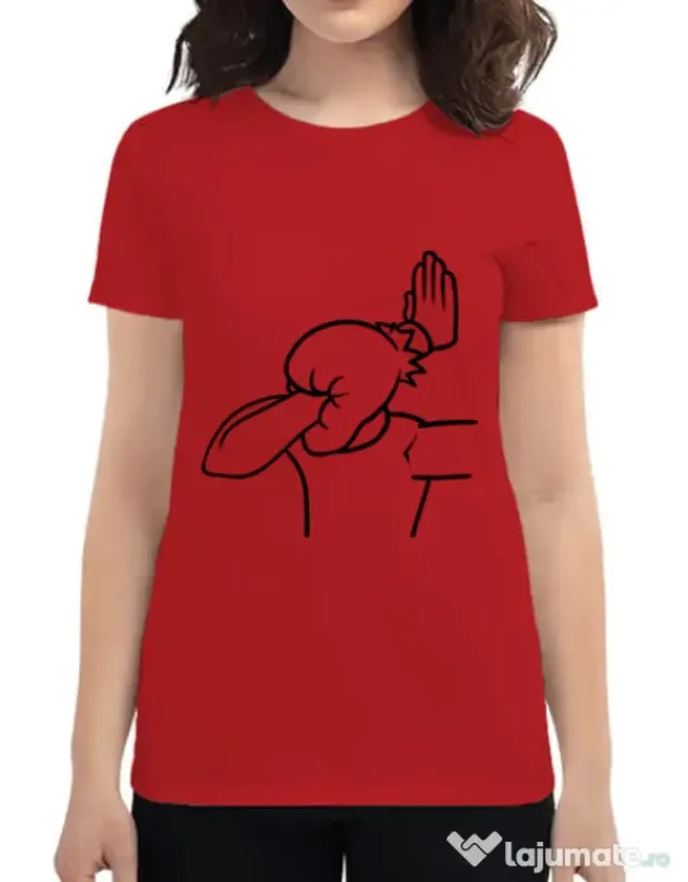 Tricou ADLER dama Extreme facepalm Rosu