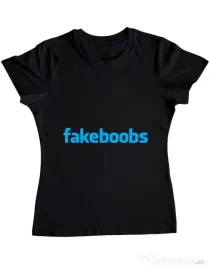 Tricou ADLER dama Fakeboobs Negru