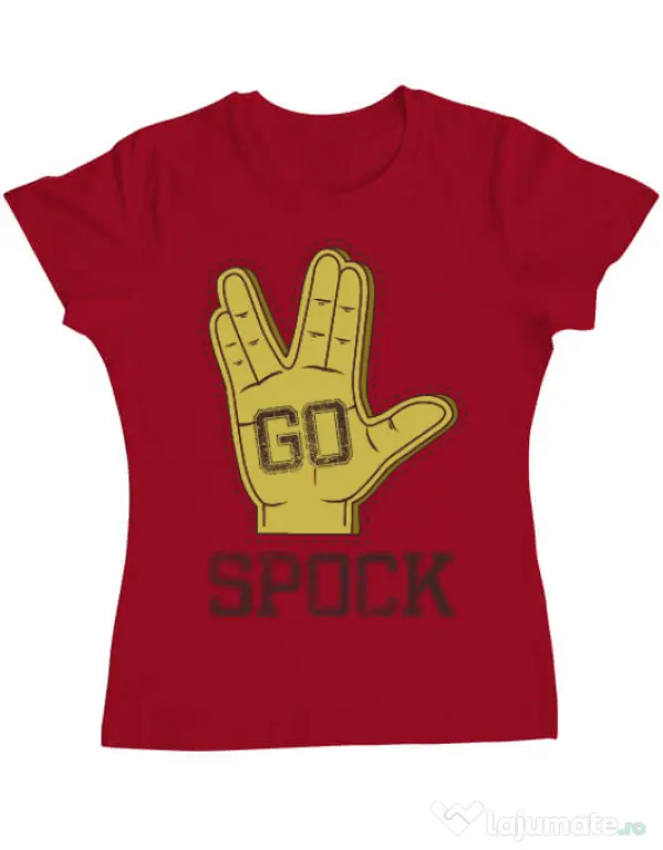 Tricou ADLER dama Go spock Rosu