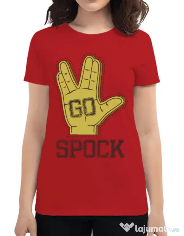 Tricou ADLER dama Go spock Rosu