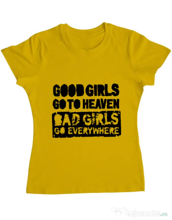 Tricou ADLER dama Good girls Galben