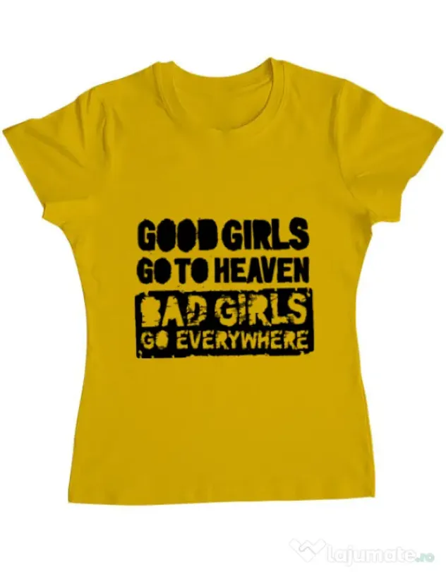 Tricou ADLER dama Good girls Galben