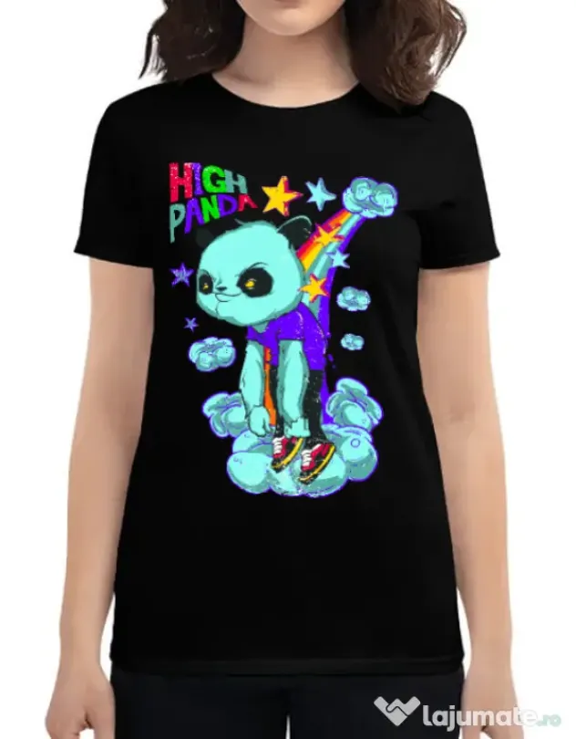 Tricou ADLER dama High panda Negru