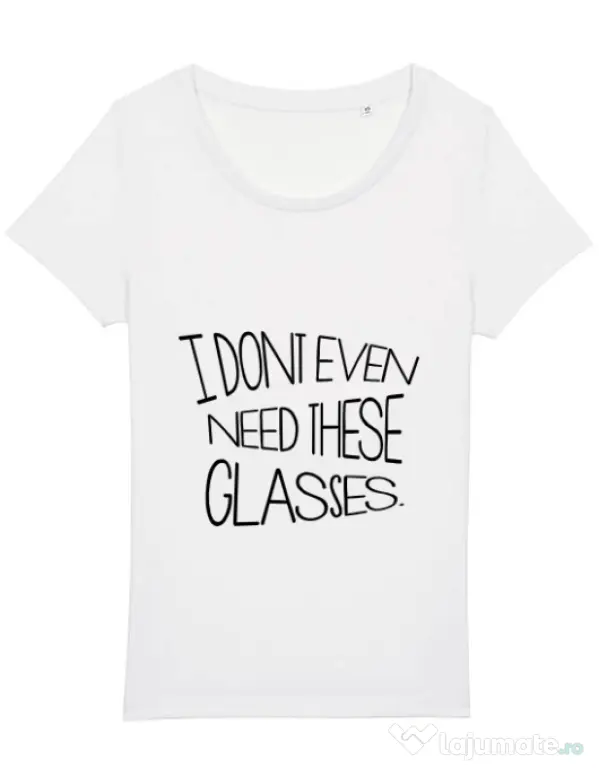 Tricou STANLEY STELLA dama I dont need glasses Alb