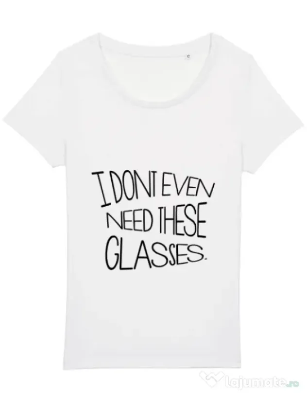 Tricou STANLEY STELLA dama I dont need glasses Alb