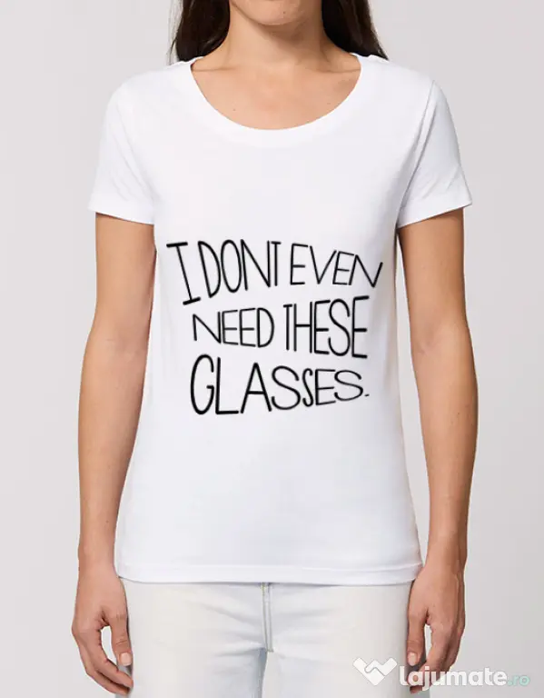 Tricou STANLEY STELLA dama I dont need glasses Alb