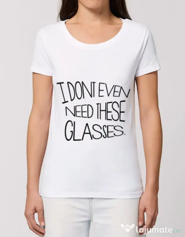 Tricou STANLEY STELLA dama I dont need glasses Alb