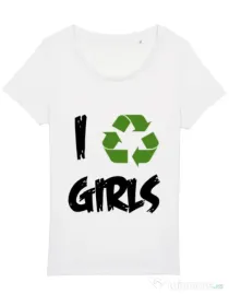 Tricou STANLEY STELLA dama I recycle girls Alb