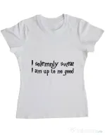 Tricou ADLER dama I solemnly swear Alb