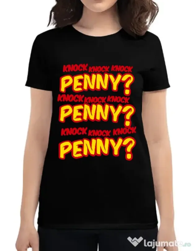Tricou ADLER dama Knock Penny Negru