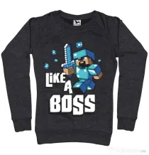 Bluza ADLER dama Like a boss Negru melanj