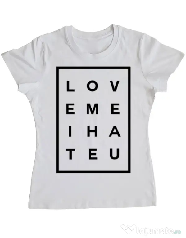 Tricou ADLER dama Hate u Alb