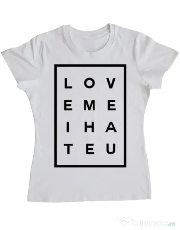 Tricou ADLER dama Hate u Alb