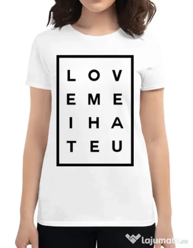 Tricou ADLER dama Hate u Alb