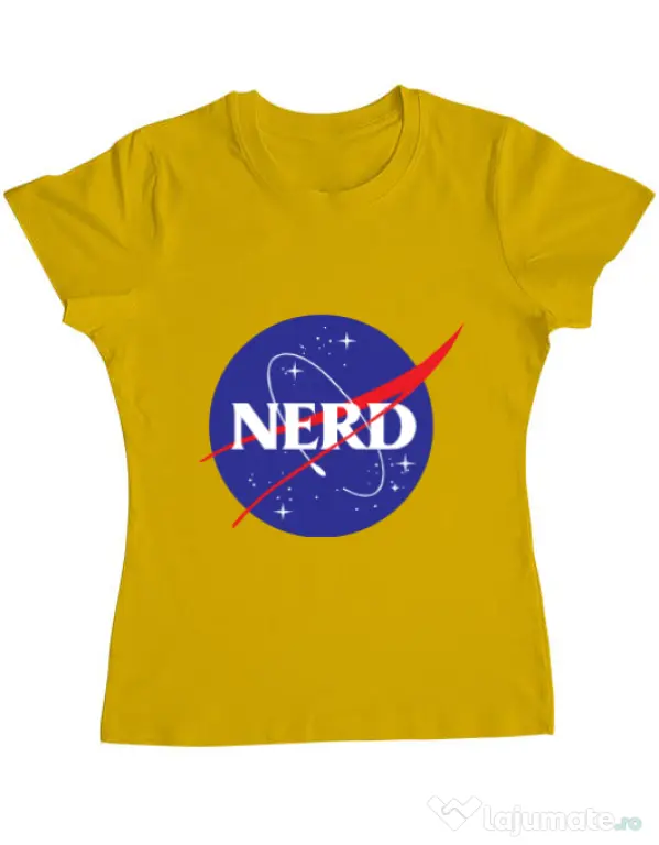 Tricou ADLER dama Nerd Galben