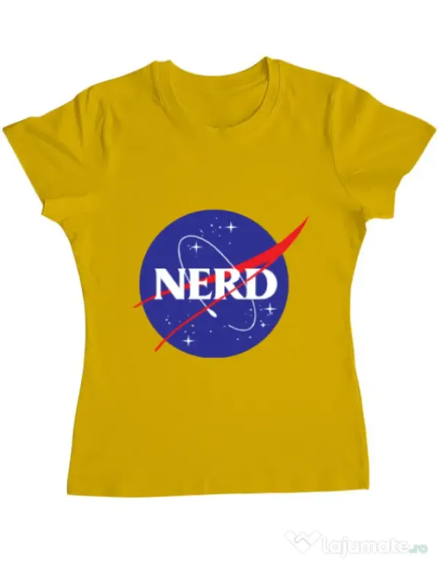 Tricou ADLER dama Nerd Galben