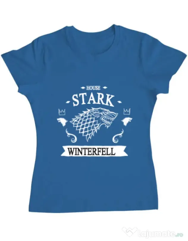 Tricou ADLER dama House Stark Albastru azuriu