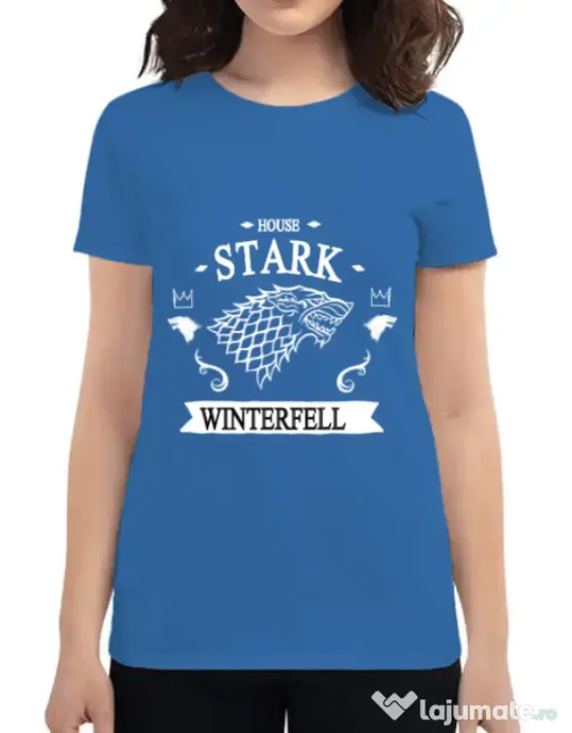 Tricou ADLER dama House Stark Albastru azuriu
