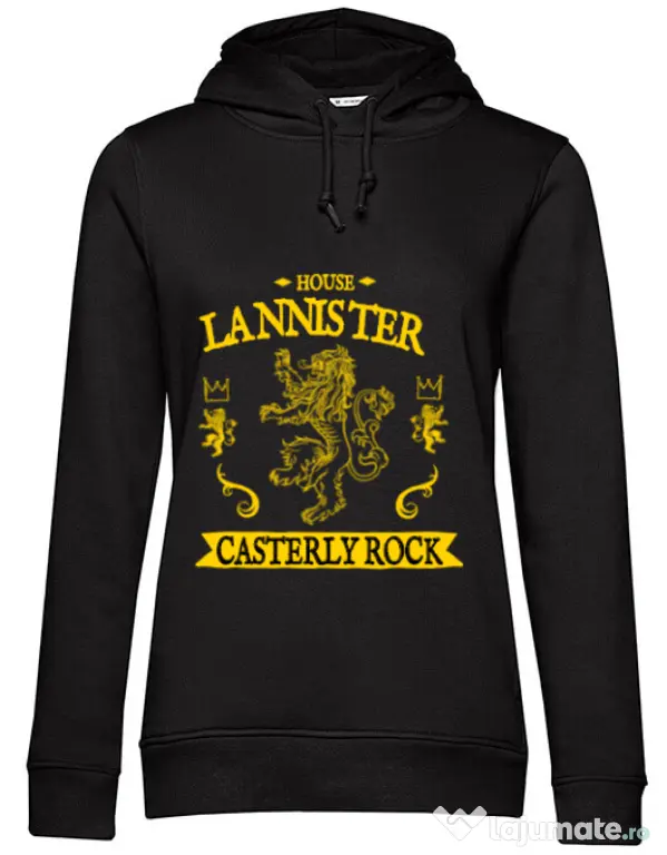 Hoodie dama cu gluga House Lannister Negru