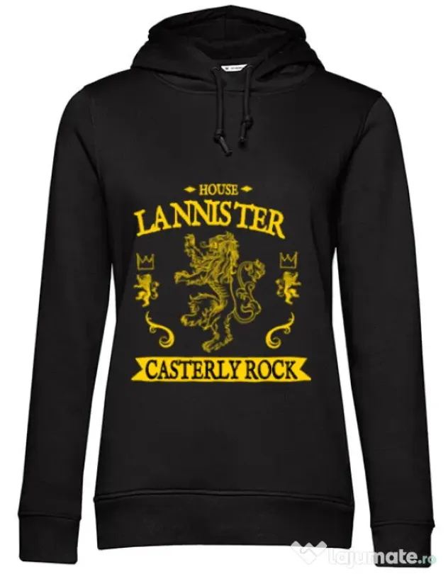 Hoodie dama cu gluga House Lannister Negru