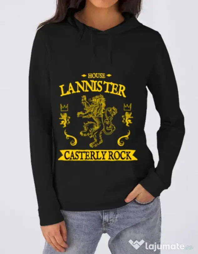 Hoodie dama cu gluga House Lannister Negru