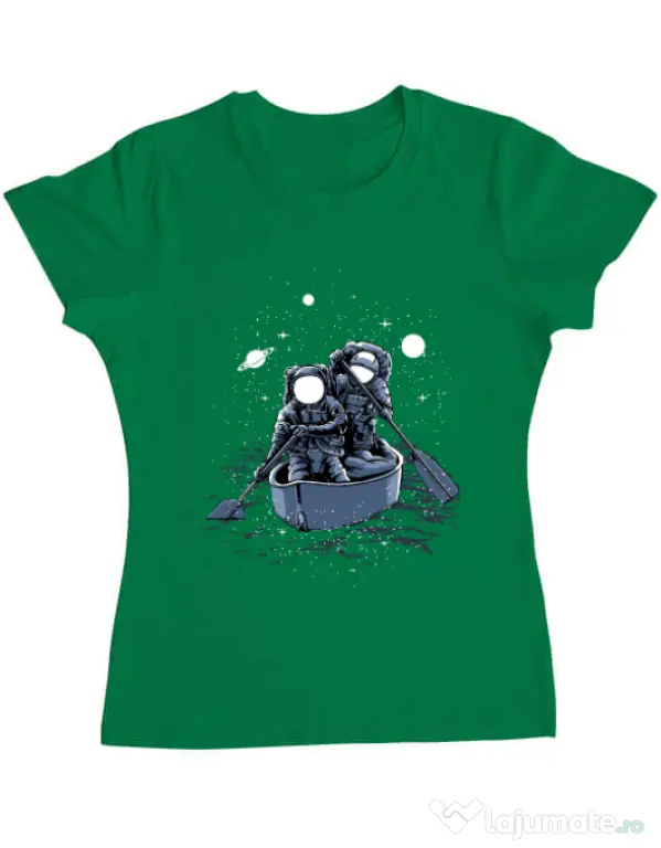 Tricou ADLER dama Across the galaxy Verde mediu
