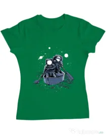 Tricou ADLER dama Across the galaxy Verde mediu