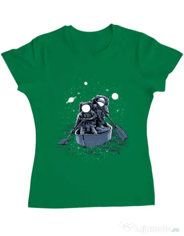 Tricou ADLER dama Across the galaxy Verde mediu