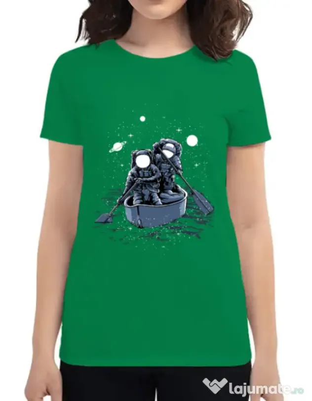 Tricou ADLER dama Across the galaxy Verde mediu