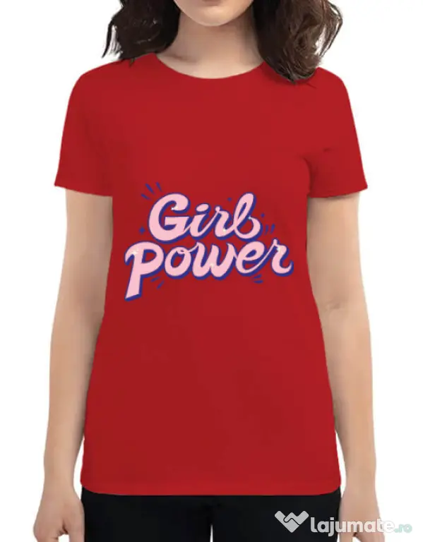 Tricou ADLER dama Girl power Rosu