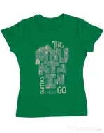 Tricou ADLER dama The mountain is calling, I must go! Verde mediu