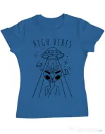 Tricou ADLER dama High vibes Albastru azuriu
