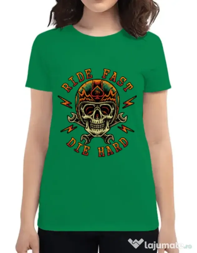 Tricou ADLER dama Bad rider Verde mediu