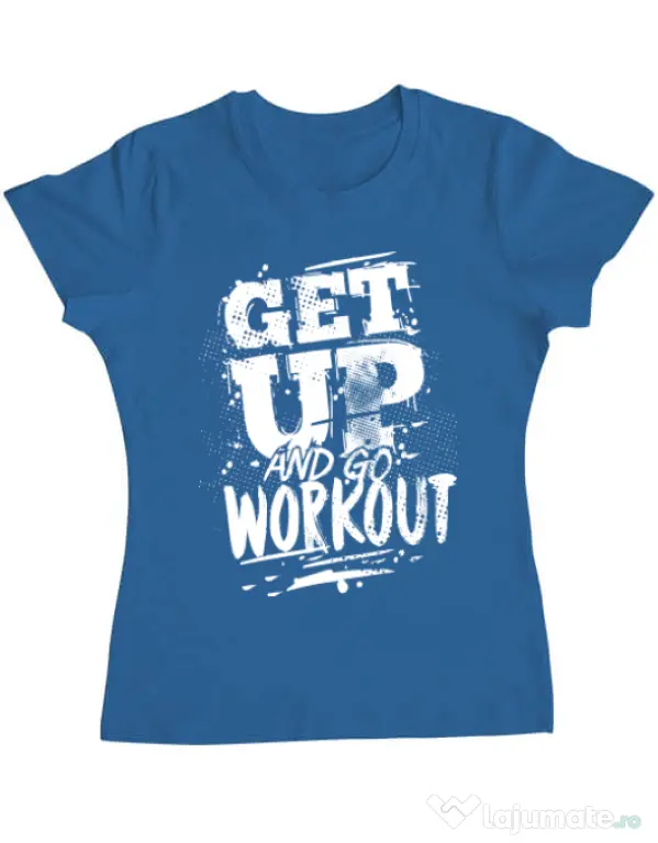 Tricou ADLER dama Get up and go workout Albastru azuriu