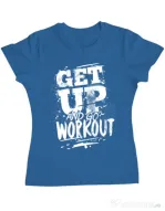 Tricou ADLER dama Get up and go workout Albastru azuriu