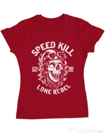 Tricou ADLER dama Speed kill Rosu