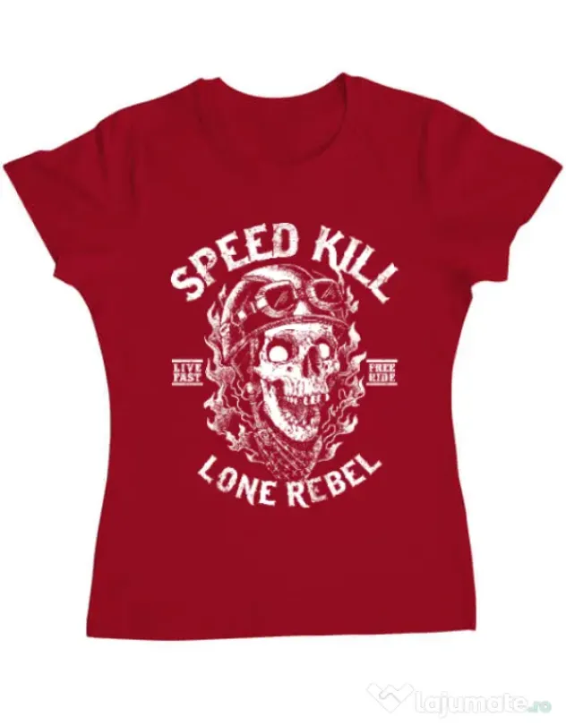 Tricou ADLER dama Speed kill Rosu