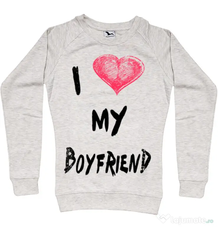 Bluza ADLER dama I love my boyfriend Migdala melanj