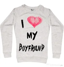 Bluza ADLER dama I love my boyfriend Migdala melanj