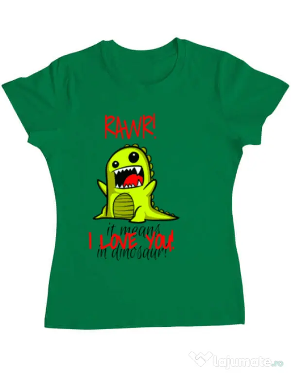 Tricou ADLER dama Rawr Verde mediu
