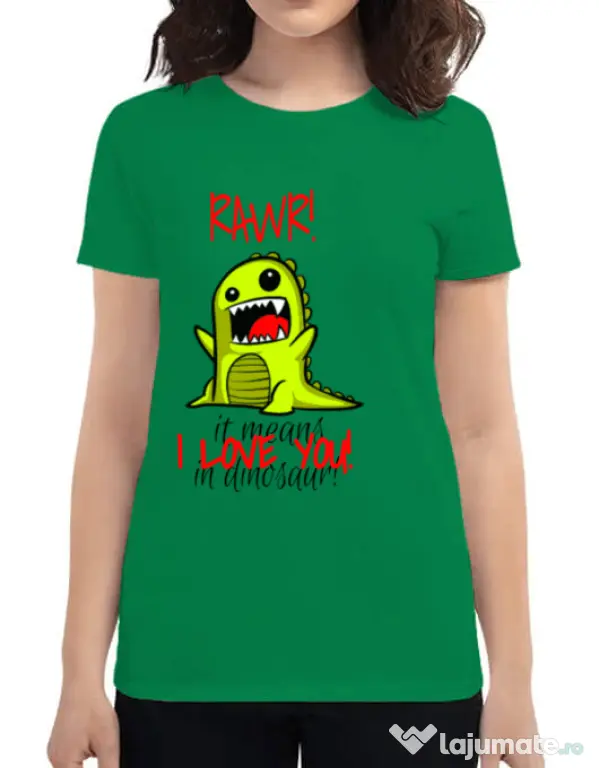 Tricou ADLER dama Rawr Verde mediu