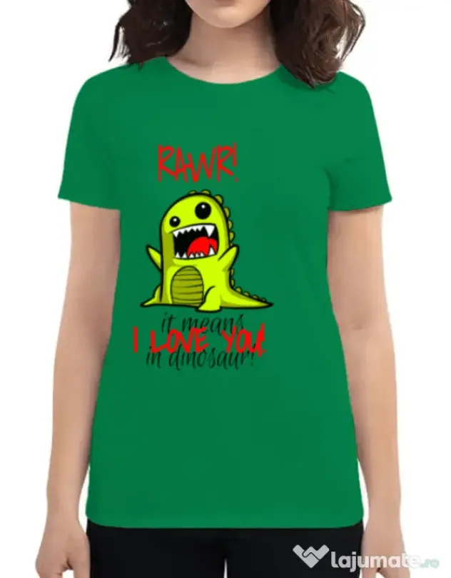 Tricou ADLER dama Rawr Verde mediu